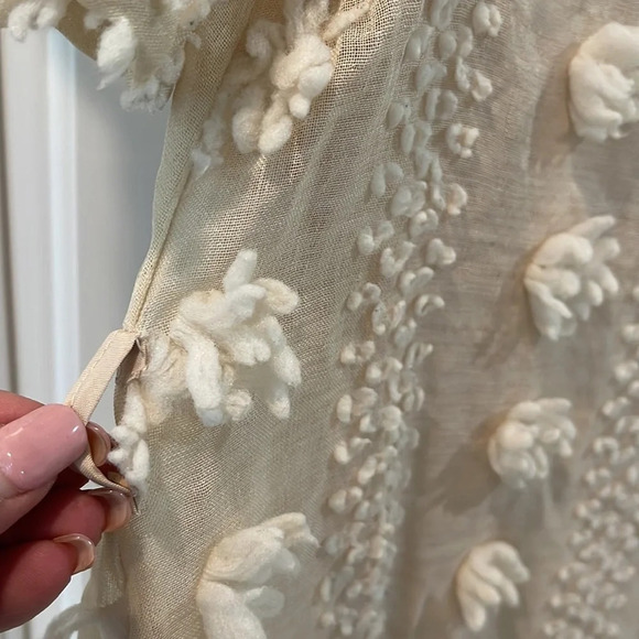 Macaron beige ivory sheer dress size Large - Picture 8 of 16